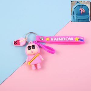 Cute Cartoon Character Rainbow Strap Keychain (1 Pc)