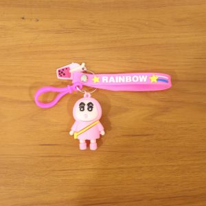 Cute Cartoon Character Rainbow Strap Keychain (1 Pc)