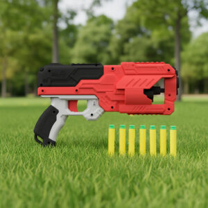 Aditi 6-Dart Slam-Fire Toy Gun Kids with Rotating Drum & Long-Range Shooting Power