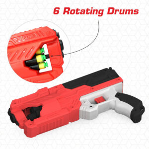 Aditi 6-Dart Slam-Fire Toy Gun Kids with Rotating Drum & Long-Range Shooting Power