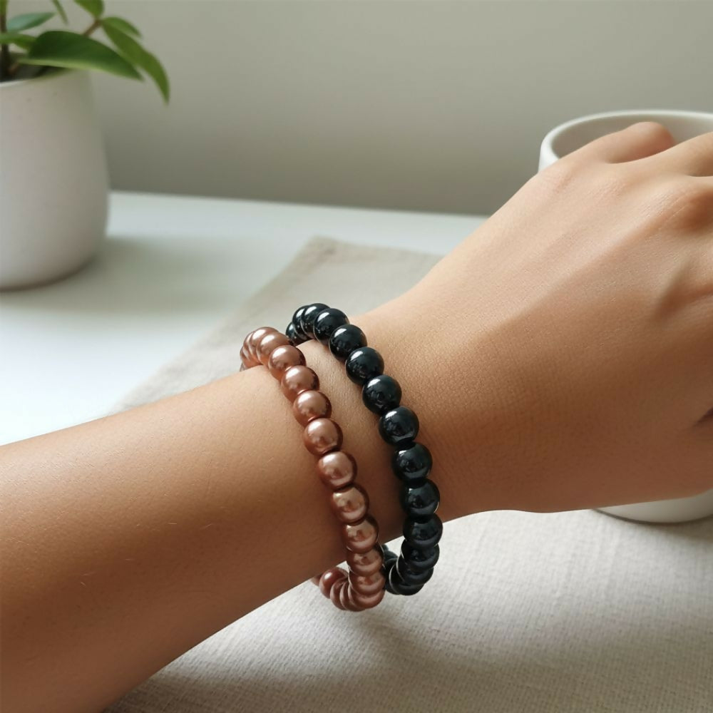 Classic Black and Gold Combo Bracelet – Unisex
