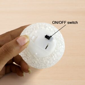 Decorative LED Crystal Table Lamp with Color-Changing (1 Pc)