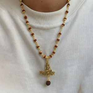 Mahakal Pendant with Rudraksha Necklace Mala