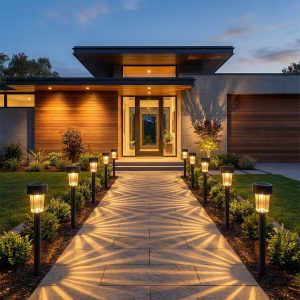 Solar Powered Lawn Pathway Light Set (12 Pcs Set)