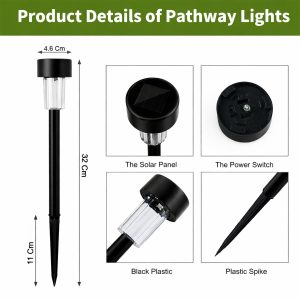 Solar Powered Lawn Pathway Light Set (12 Pcs Set)
