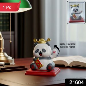 Solar Powered Moving Hand Panda Showpiece (1 Pc)