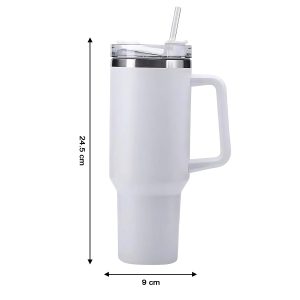 Premium Stainless Steel Vacuum Insulated Travel Mug Tumbler  (890ML / 1 Pc / Mix Color)