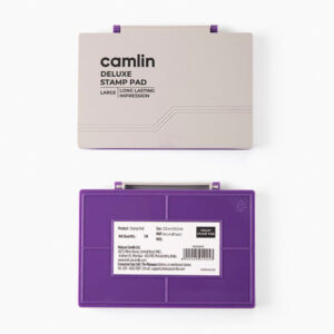 Camlin Deluxe Stamp Pad – Violet Color High-Quality Ink Pad Crisp Clear Impressions