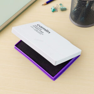 Camlin Deluxe Stamp Pad – Violet Color High-Quality Ink Pad Crisp Clear Impressions