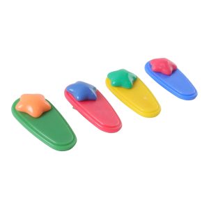 Colorful Star Design Decorative Hair Clip Set (4 Pc)