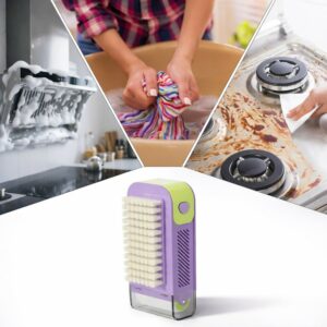Soap Dispensing Laundry Cleaning Brush with Built-In Liquid Container