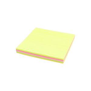 Aerotix 3x3 Inch Neon Sticky Note Pad 75mm Self Adhesive Re-Stick Memo Notes for Office