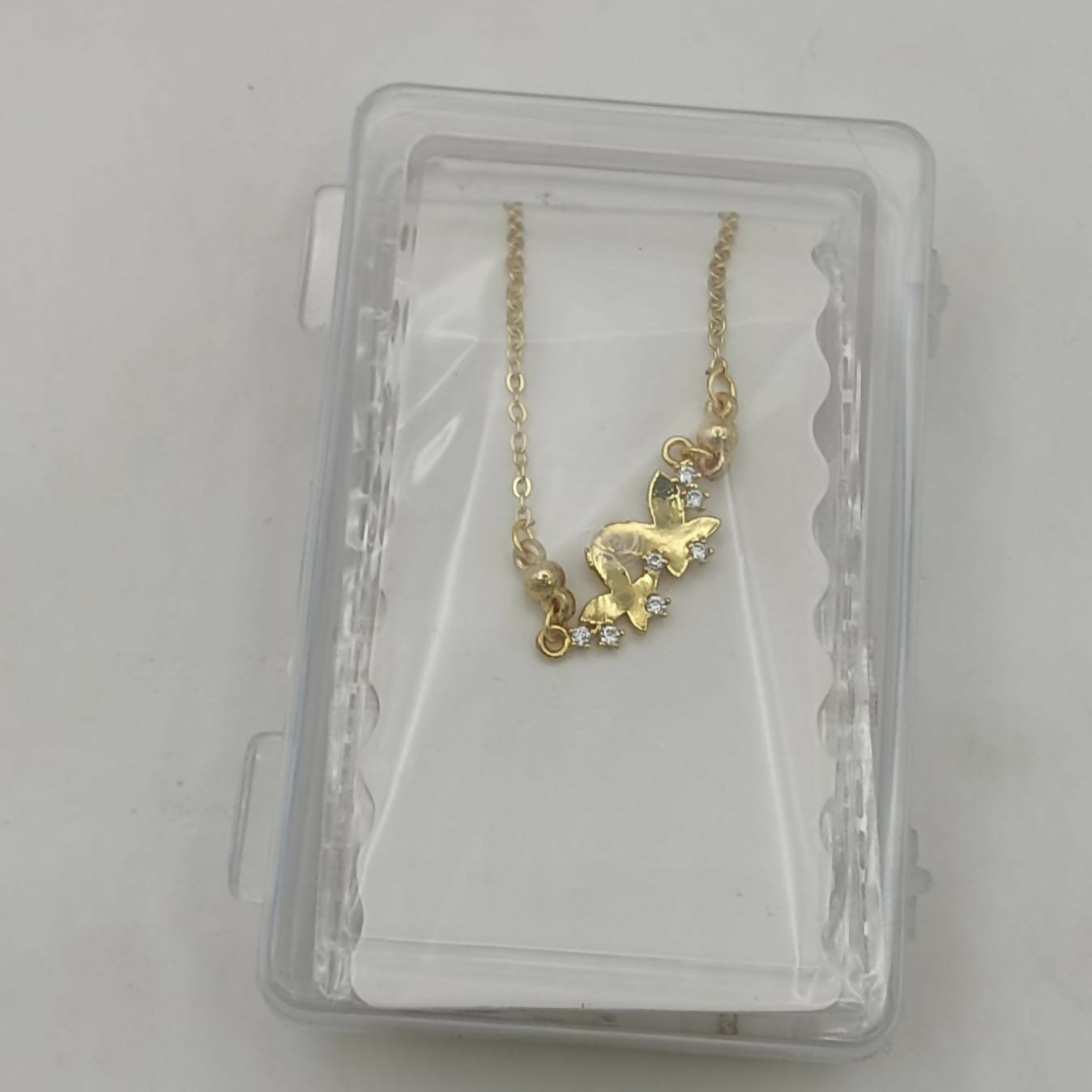 Gold Double Butterfly Necklace with AD For women and girls - Image 4