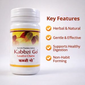 Kabbzi Go Laxative Churna – Ayurvedic Herbal Powder for Constipation Relief (10 Gm)