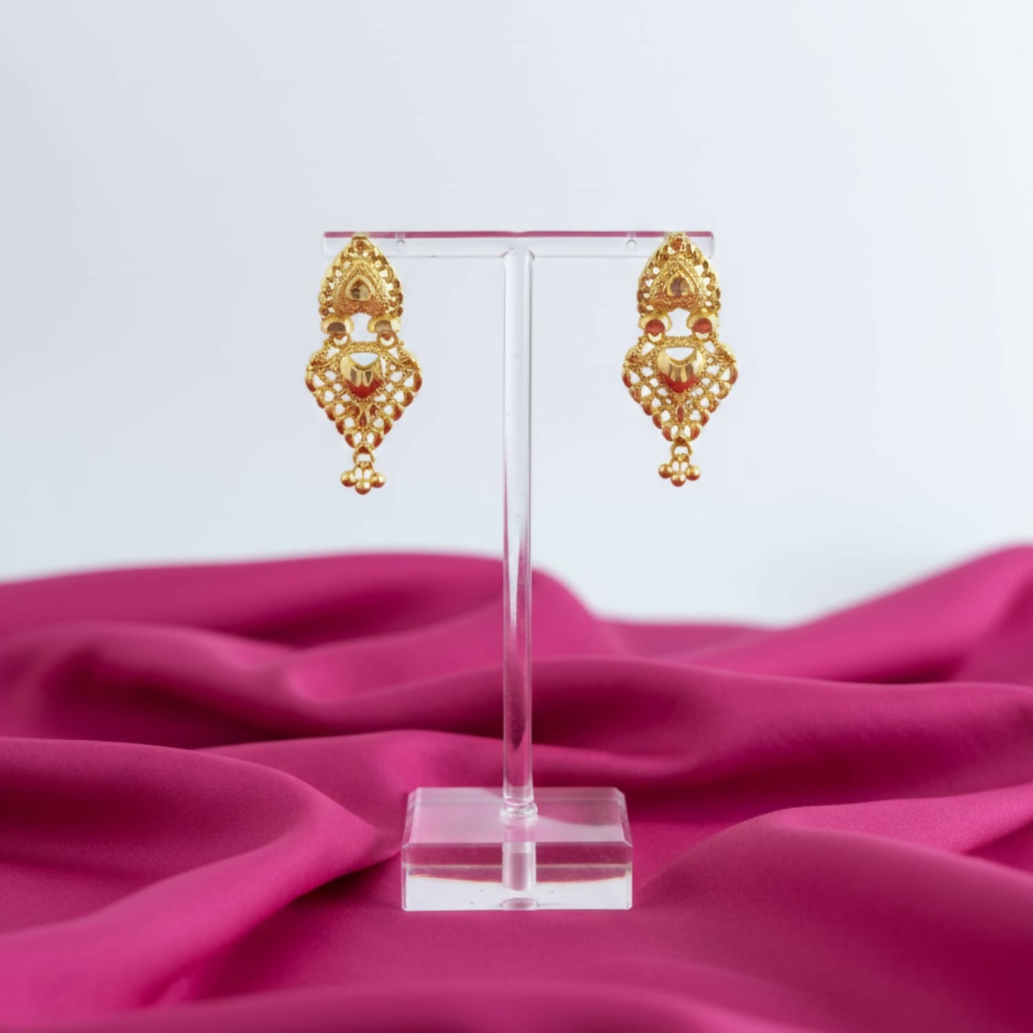 Fashionable Gold Tone Jhumki | Traditional & Modern Fusion Earrings - Image 3