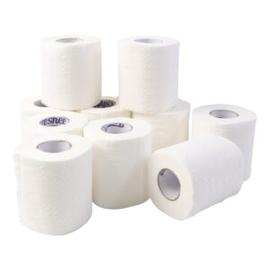 Toilet Tissue Rolls – Soft Embossed Bathroom Tissue, 220 Sheets × 10 Rolls