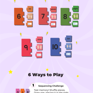 Numbers & Counting Puzzle - Ages 3+ (44 cardboard puzzle pieces) Find & Match series