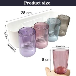 Wall Mounted Toothbrush Holder Set (1 Set)