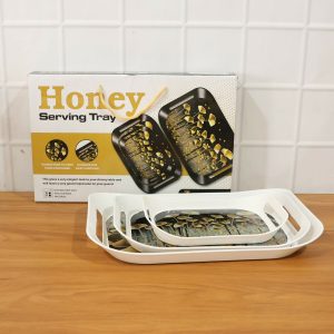 3-Piece Printed Serving Tray Set with Handles