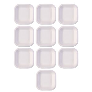 Disposable Square Food Serving Tray Set (10 Pc)