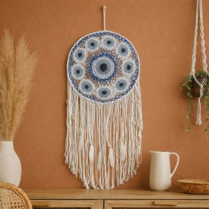 Handcrafted Dream Catcher Wall Hanging with Feathers Boho Decor