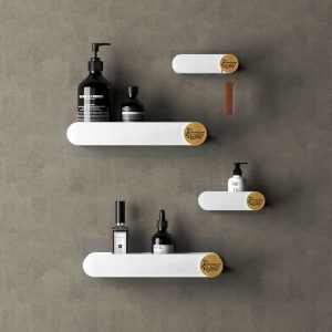 Self-Adhesive Bathroom Floating Shelf Pack of 2