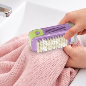 Soap Dispensing Laundry Cleaning Brush with Built-In Liquid Container