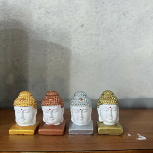 Set of 4 Buddha Head Showpiece for Home Decor