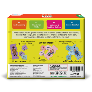 Professionals Puzzle - Ages 3+ (48 cardboard puzzle pieces) Find & Match series