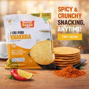 Naasta Baasta Peri Peri Khakhra Ready-to-Eat Spicy Crispy Wheat Snack (200 Gm)