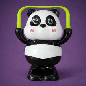 Wind-Up Jumping Panda Toy with Moving Arms for Kids