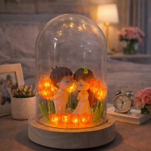 Couple Dome Decorative Lamp for Bedroom, Table & Gift Decor