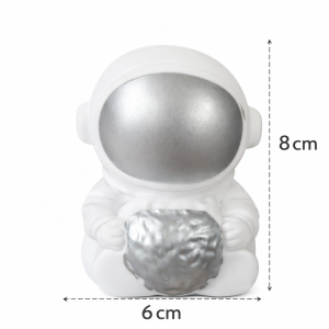 Silver Astronaut Moon LED Night Lamp Kids Bedroom Table Decor Light