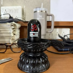 Shivling Shiva Lingam Idol with Om Symbol for Temple & Home Decor
