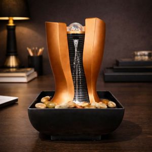 Elegant LED Tabletop Water Fountain with Crystal Ball Design