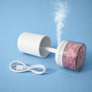 USB Portable Flower Humidifier Diffuser for Desk Home Office (Color may vary)
