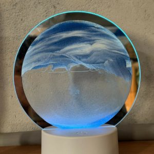 LED Round Sand Art Lamp | Relaxing Desktop Night Light Home Décor Gift
