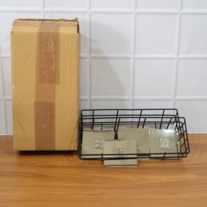 Heavy-Duty Self-Adhesive Wall Storage Baskets with Hooks (Pack of 2)