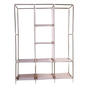 8 Compartment Portable Fabric Wardrobe Closet, Collapsible Wardrobe Racks