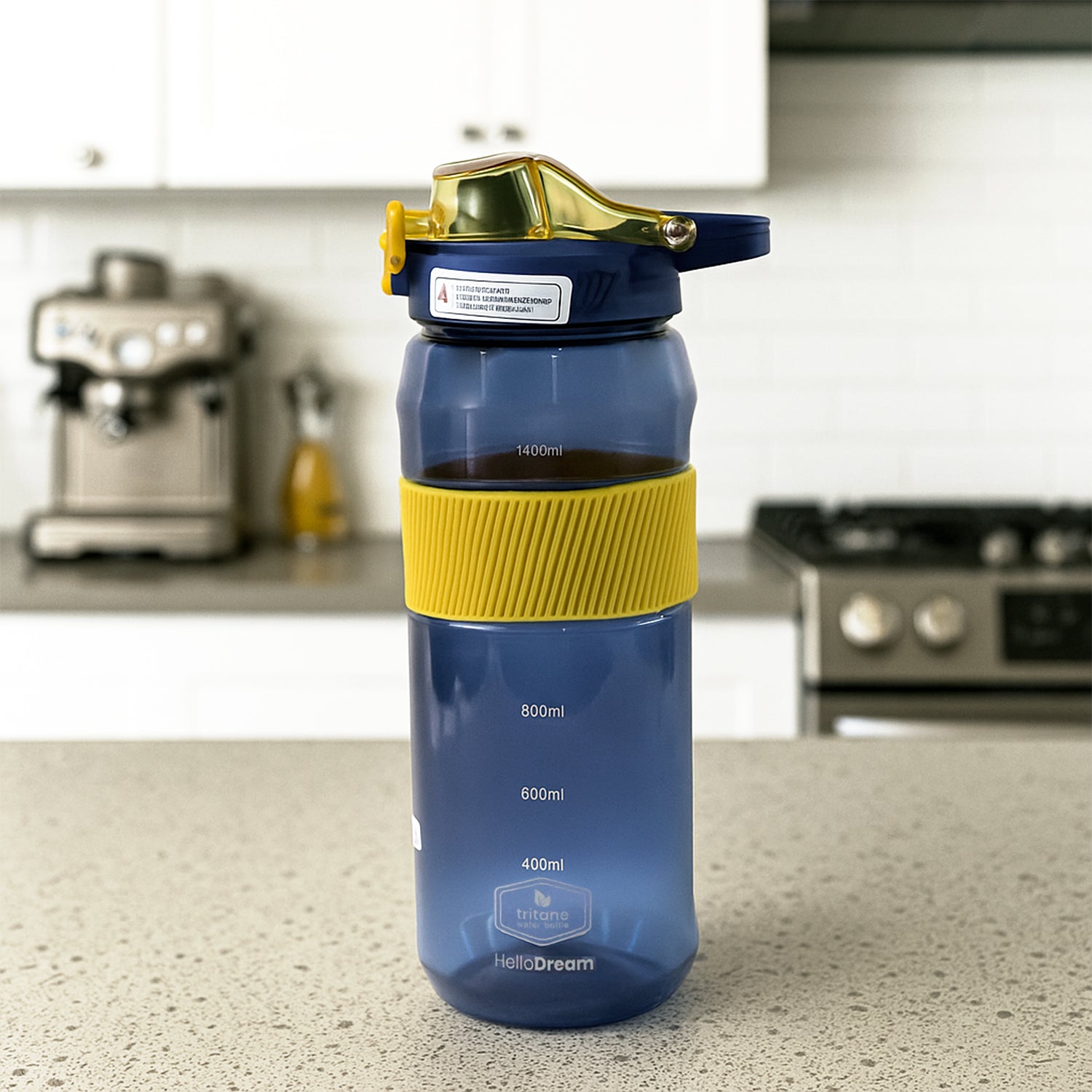 Sports Water Bottle with Flip Lock Lid 1400ml - (1 Pc) - Image 4