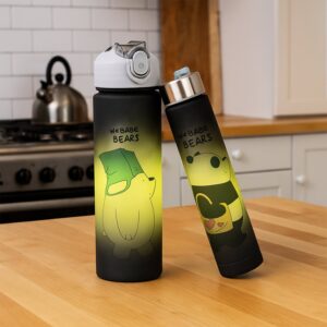 Cartoon Printed Water Bottles – 900 ml & 300 ml (2 Pc)