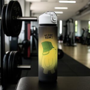 Cartoon Printed Water Bottles – 900 ml & 300 ml (2 Pc)