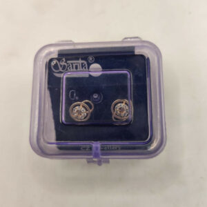 Rose Gold Plated Daily Wear Stud Earrings with AD for women and girls