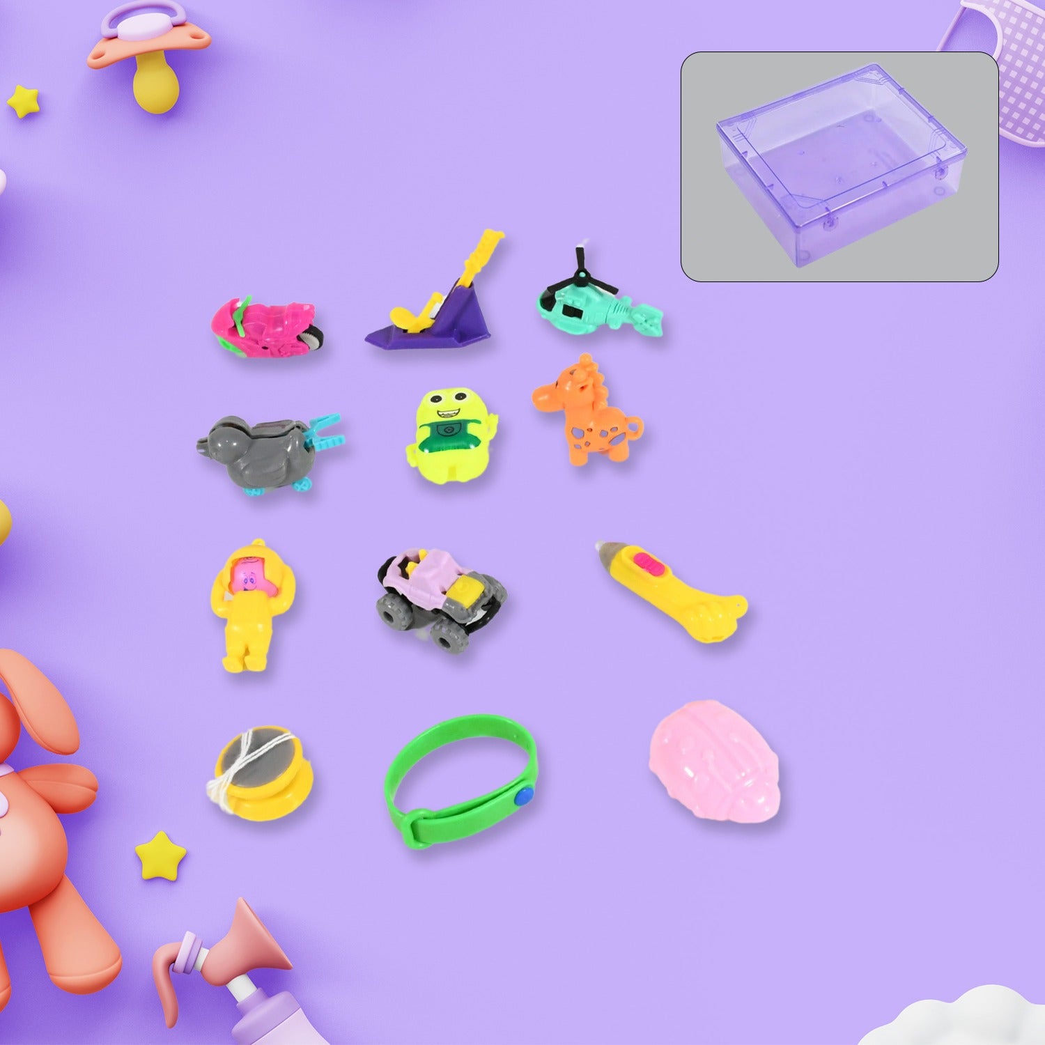 12 in 1 toy for kids, 10 different and small toys for kids to play with curiosity