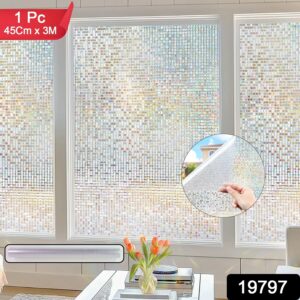 Decorative Window Film 45 cm x 3 m - (Not-Adhesive / 1 Pc)