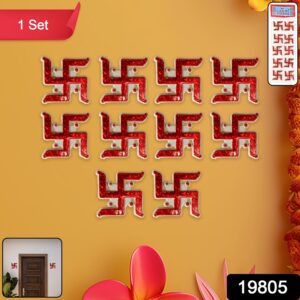Traditional Decorative “Swastik” Sticker - (Set)