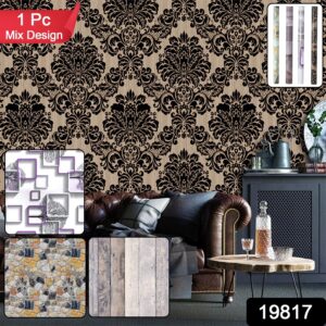 Self-Adhesive Waterproof Wallpaper Roll - (1 Pc / Mix Design)