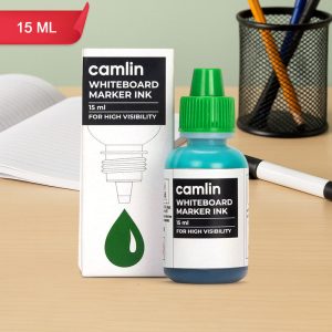 Camlin Whiteboard Marker Ink 15 ml – Green Color Refill Ink for High Visibility