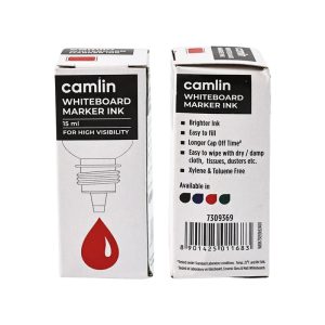 Camlin Whiteboard Marker Ink 15 ml – Red Color Refill Ink for High Visibility