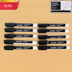 Camlin Whiteboard Marker – Black Color Bold Writing Refillable Markers (Pack of 10)